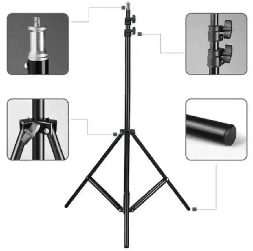

Штатив-тринога STAND в коробке, Штатив для лампы, Переносной штатив тренога трипод, Черный