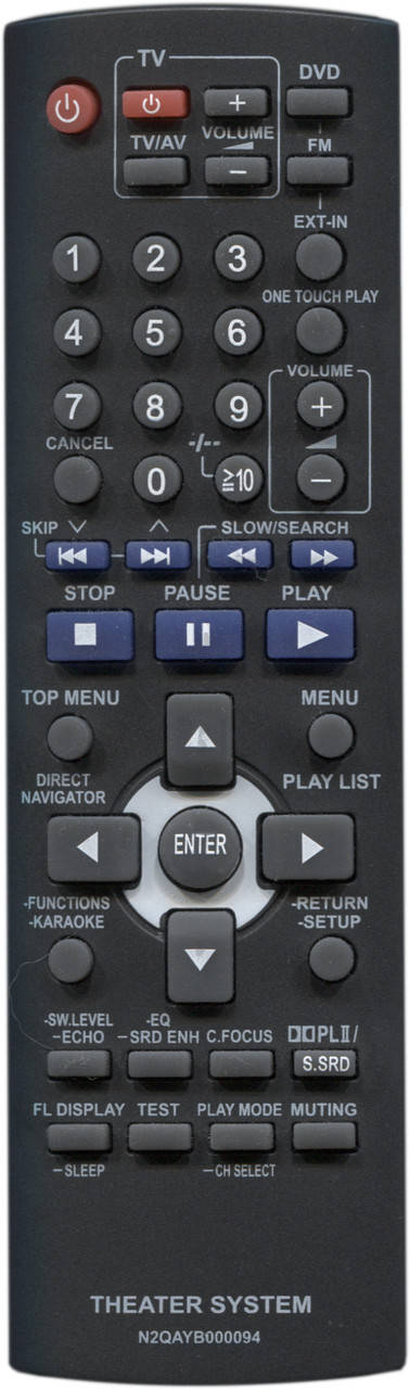 

Пульт для домашнего кинотеатра Panasonic N2QAYB000094
