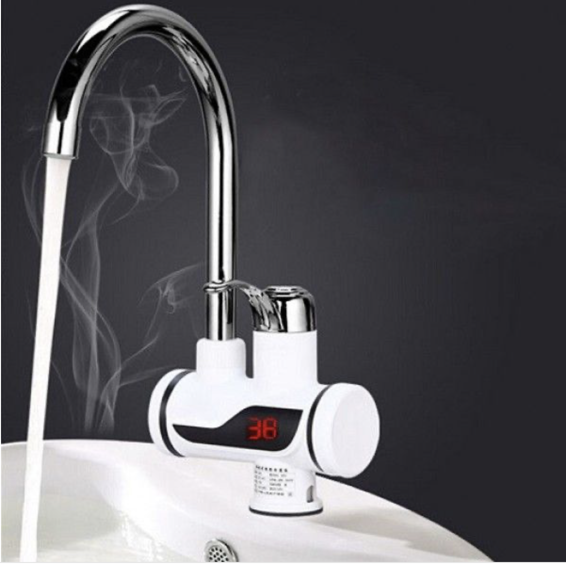 

Водонагреватель с LCD экраном Water Heater, проточный нагреватель воды для кухни Shopay