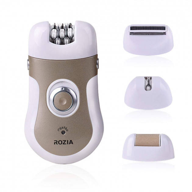 

Эпилятор Rozia HB-6006 аккумуляторный с 4 насадками для пилинга и зон бикини