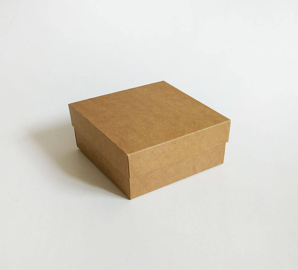 

Коробка из крафт картона 120x120x50 мм., Белый