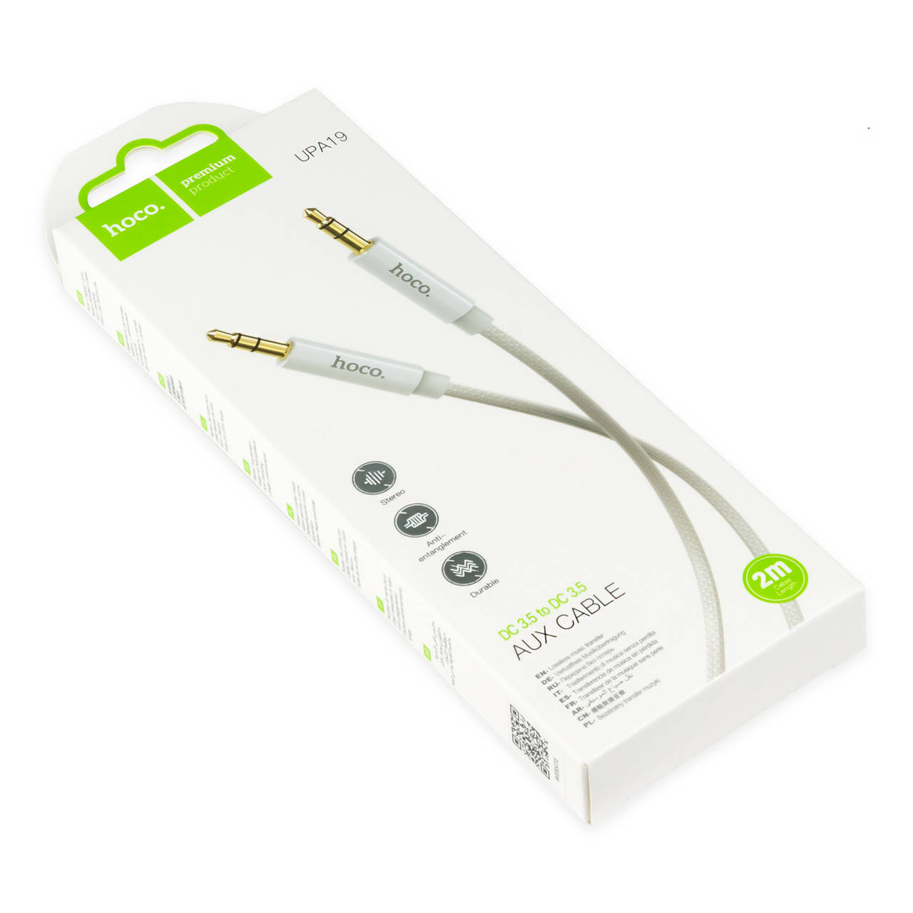 

Кабель AUX HOCO UPA19 2м серый