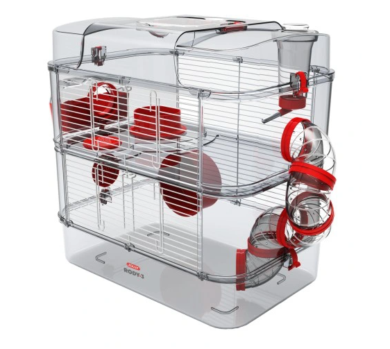 

Клетка для хомяка мыши мелких грызунов ZOLUX DUO RODY 3 Красная, Красный