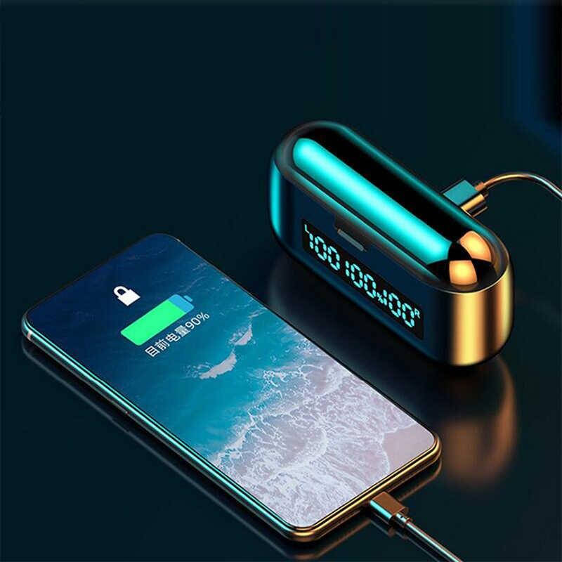 

Беспроводные Bluetooth наушники F9. Индикатор заряда
