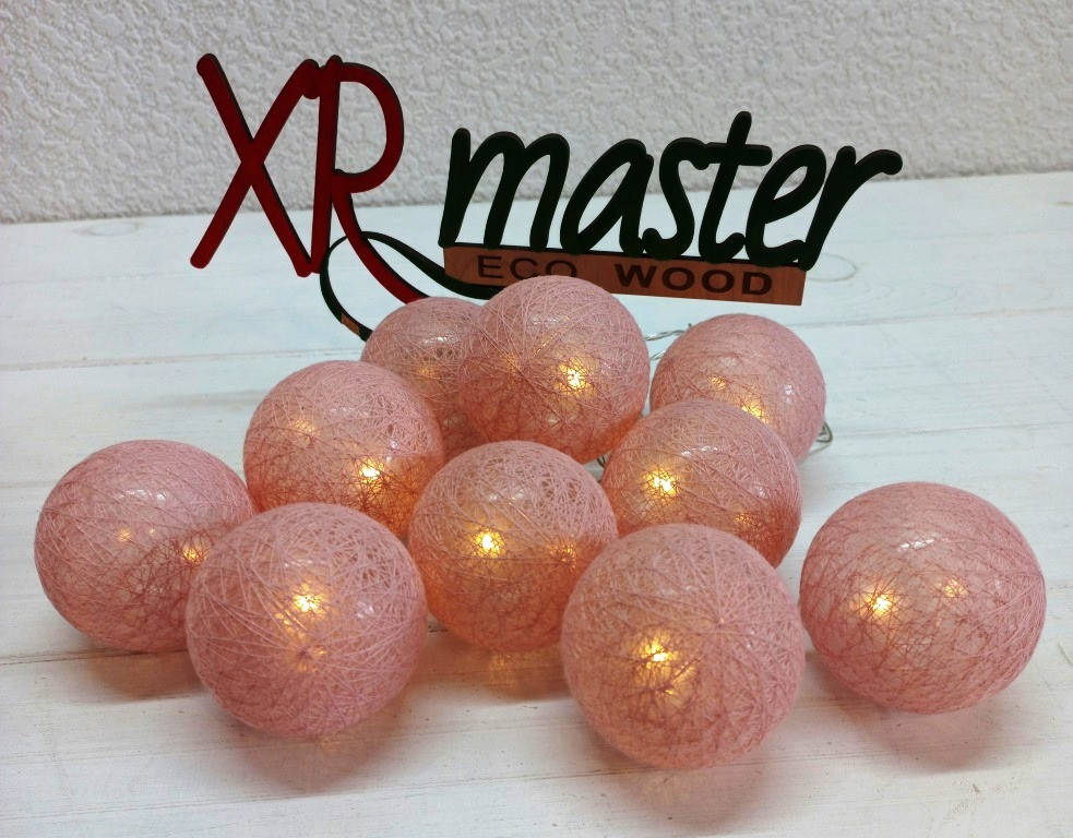 

Гирлянда шарики, фонарики, Розовые