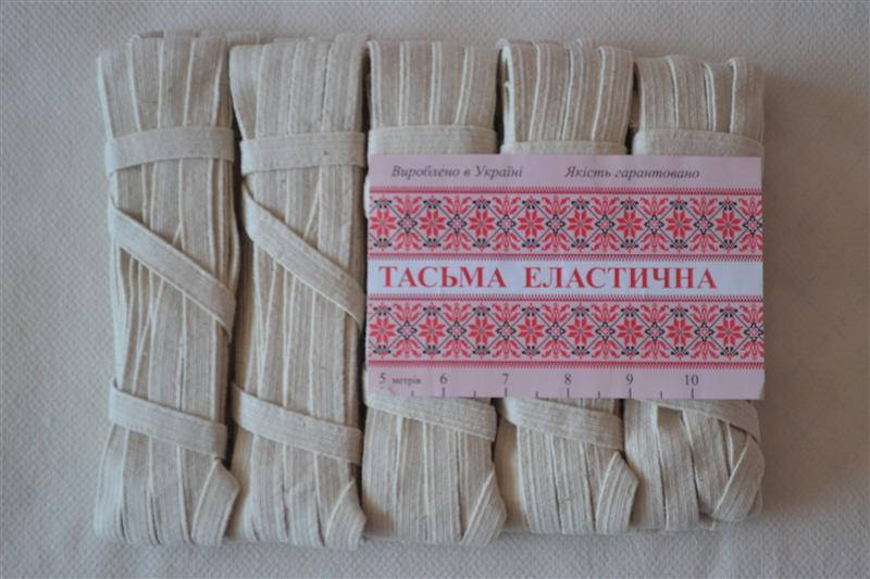 

Резинка бельевая белая 5м, х/б,(10шт.упаковка), Белый