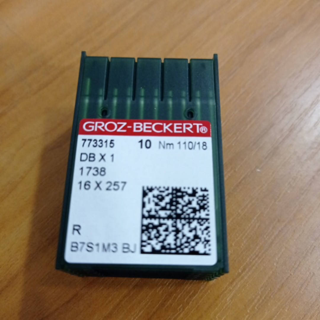 

Groz Beckert DB*1 R №110 универсальные иглы для швейных машин челночного стежка, для лёгких и средних тк