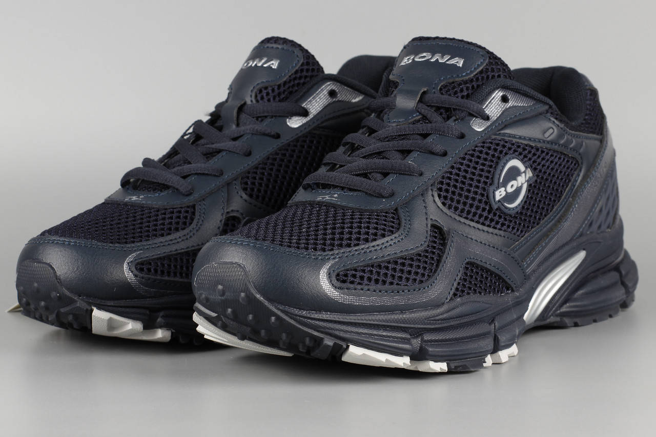 

Кроссовки мужские синие Bona 813H сетка летние Бона Размеры 41 42 43 44 45 46, Синий