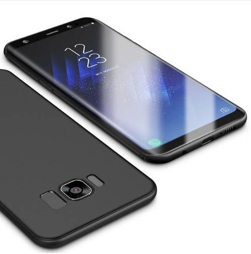 

Тонкий матовый чехол для Samsung Galaxy S8+ S8 Plus черный силиконовый