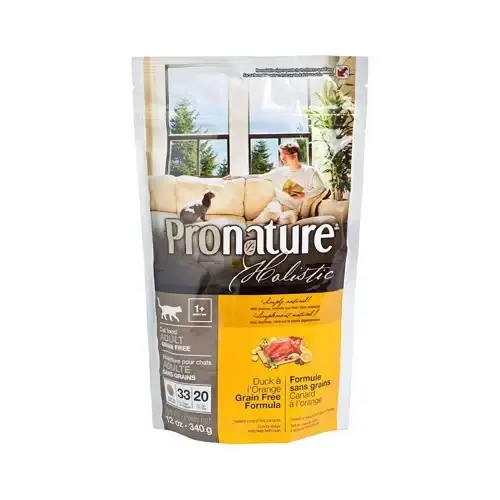 

Сухой корм Pronature Holistic с уткой и апельсинами, холистик, без злаков, для котов, 340 г