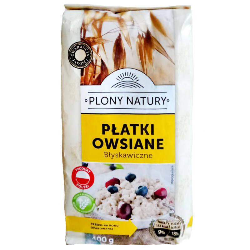 

Овсянка хлопьями Platki Owsiane Błyskawiczne 400гр.Польша