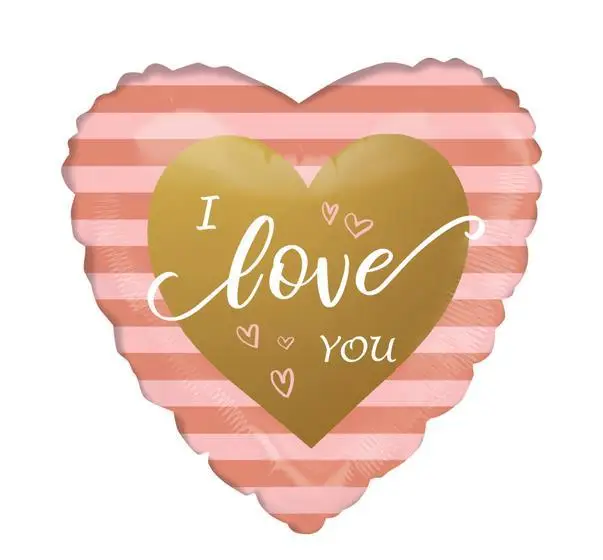 

Фольгированный шарик КНР 18" (45 см) Сердце розовое I Love you, Разные цвета