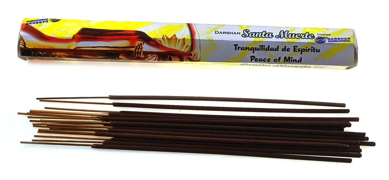 

Ароматические палочки Santa Muerte White "Святая смерть" Darshan Индия
