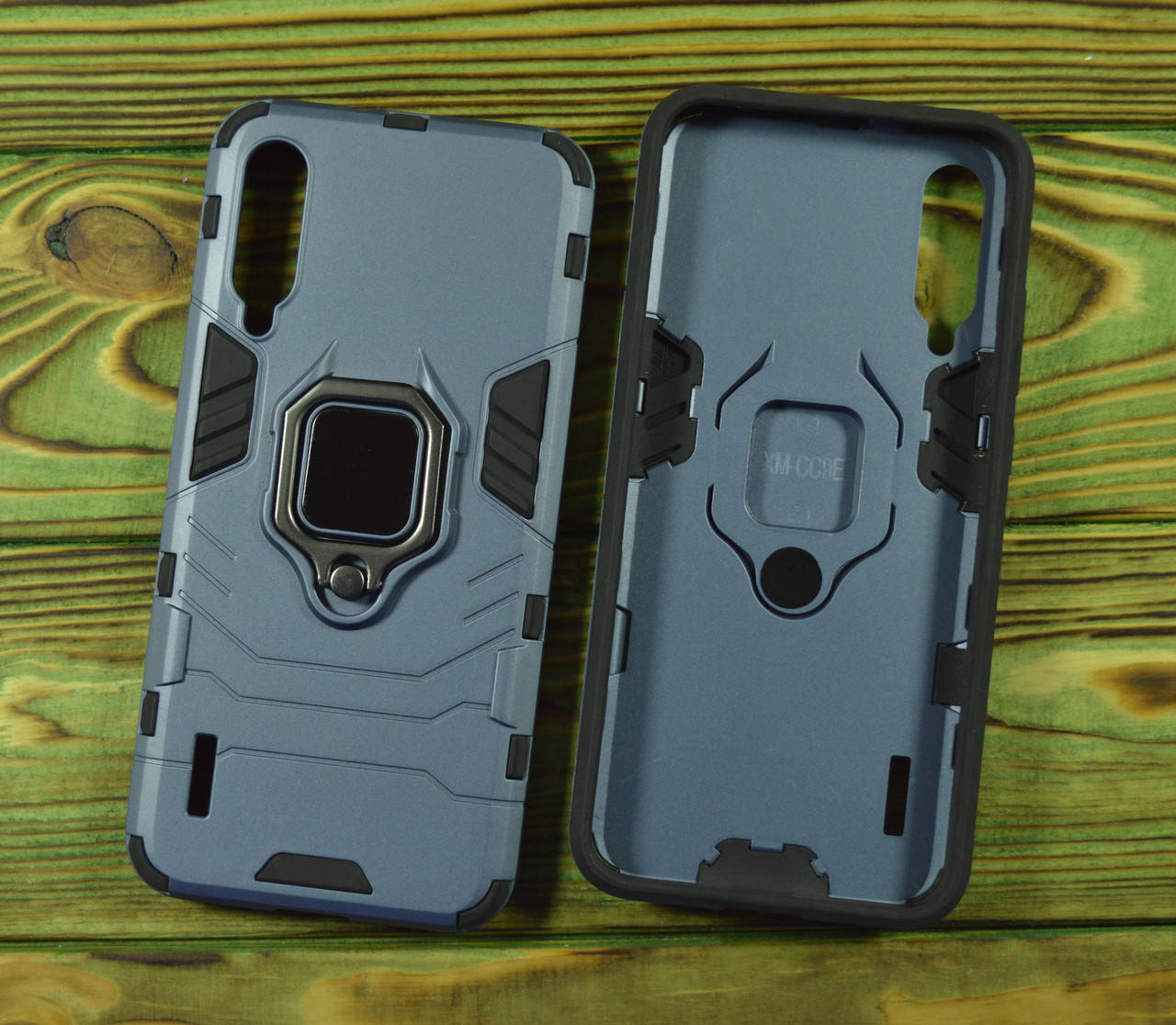 

Противоударный чехол для Xiaomi Mi A3 серо-синий, Темно-серый