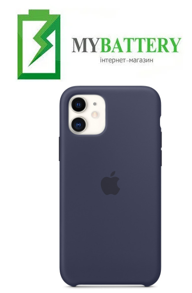 

Чехол Silicone Case original (чехол-бампер) iPhone 11 Темно-синий (8)