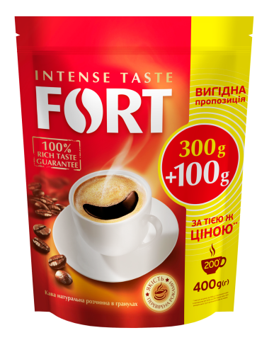 

Кофе растворимый Fort в гранулах, пакет 400г*10