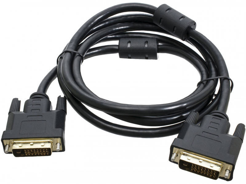 

КАБЕЛЬ МУЛЬТИМЕДИЙНЫЙ DVI TO DVI 24+1PIN, ферит 1.8M Viewcon, Черный