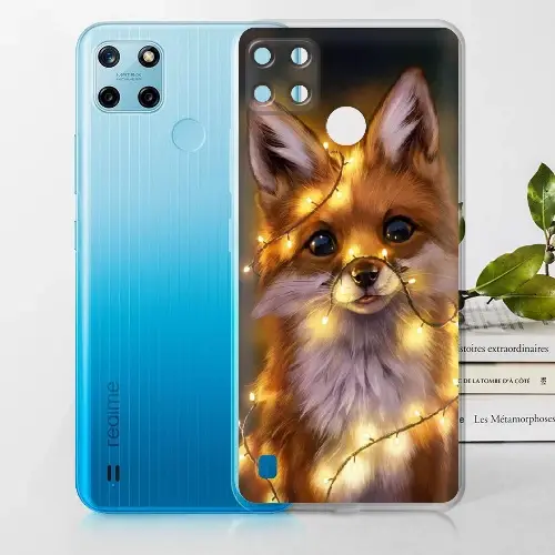 

Силиконовый чехол BoxFace Realme C21Y Рождественская лиса