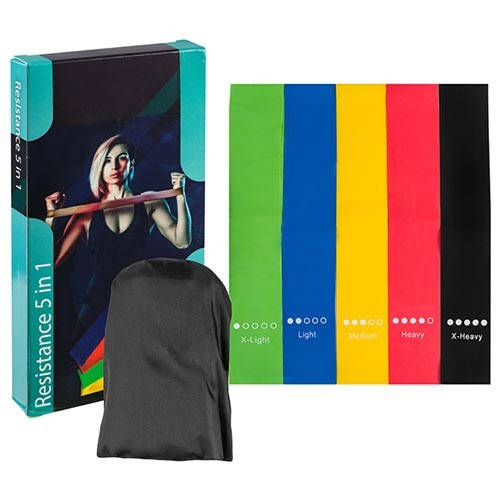 

Набор резиновых ленточных петель 5шт, 600х50мм. разного сопротивления