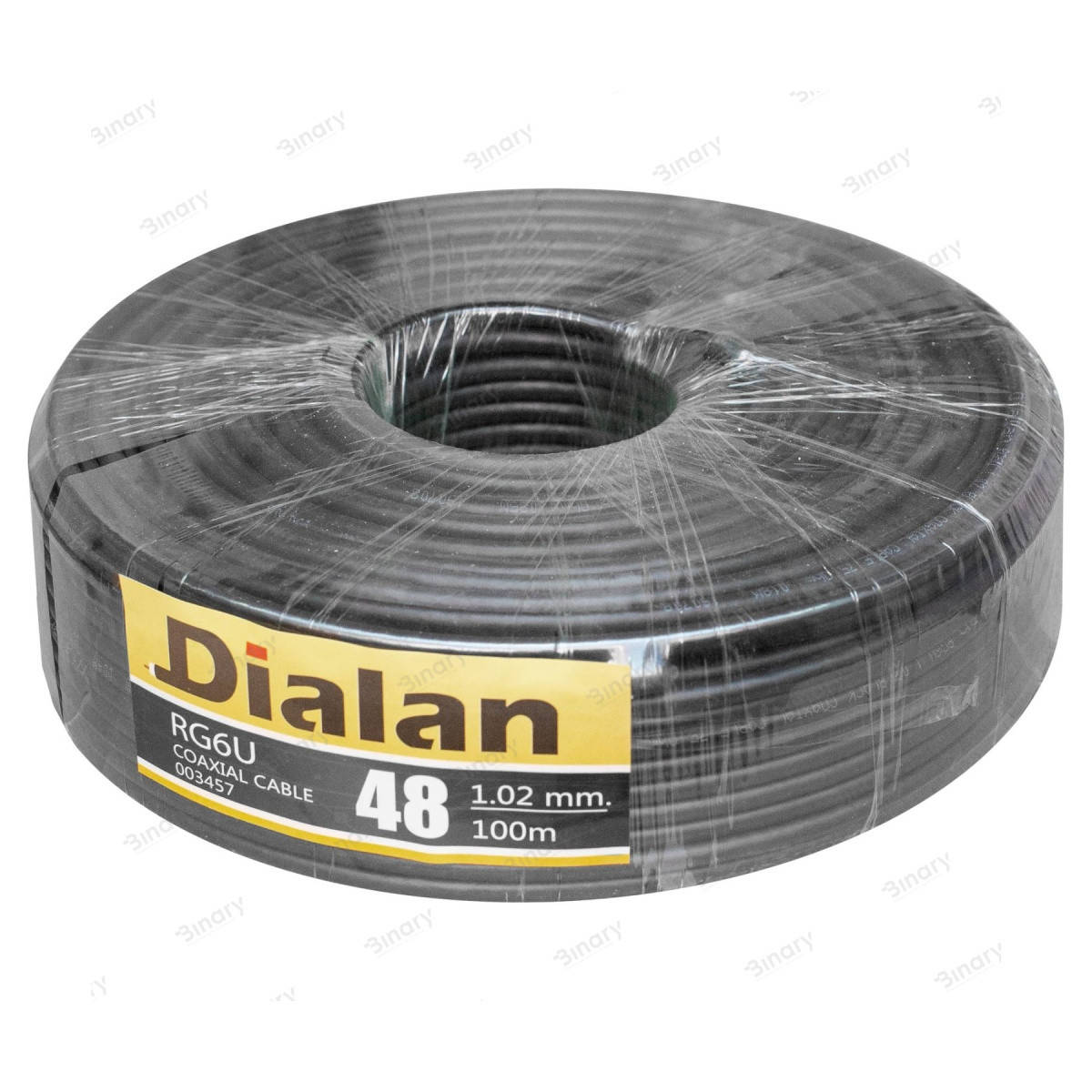 

Кабель коаксиальный RG6U 48W CCS 1,02 мм 75 Ом черный 100 м "DIALAN" наружный