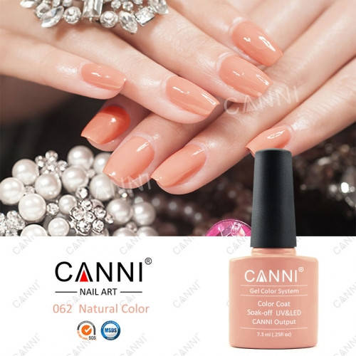 

Гель-лак CANNI 062 персиково-бежевый, 7,3 ml
