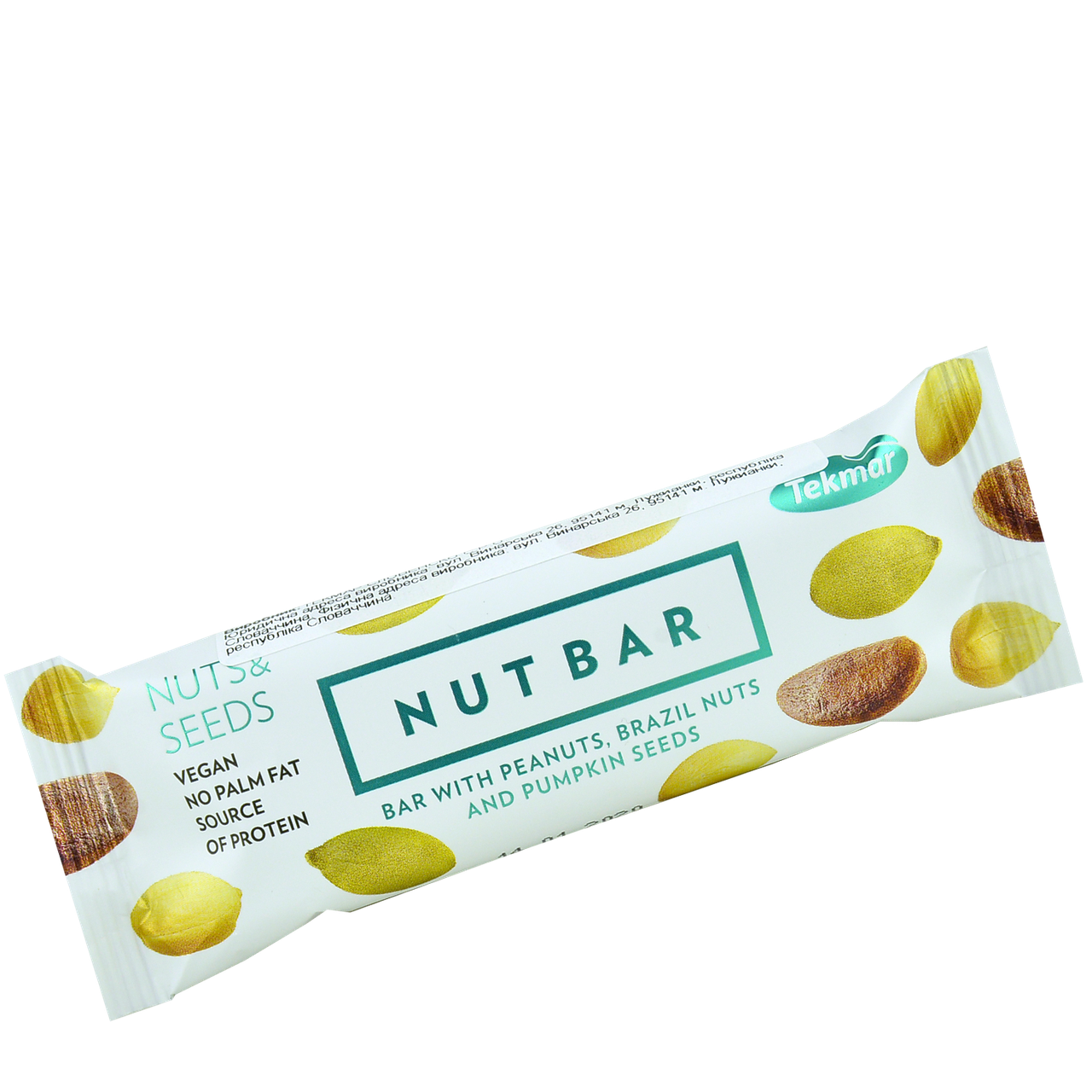 

Батончик TEKMAR НУТБАР Протеиновый с тыквенными семечками 40г, 28шт/уп 1ящ/6уп
