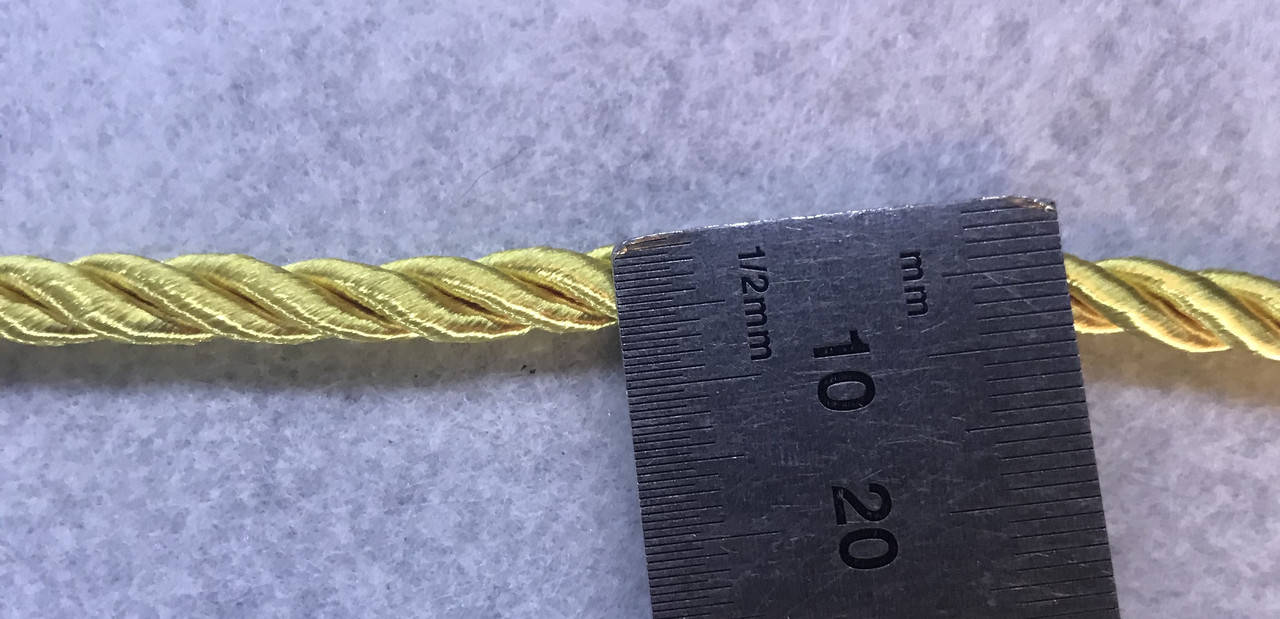 

Шнур крученый Виьой полиестеровый шнур золото 6мм, Золотистый