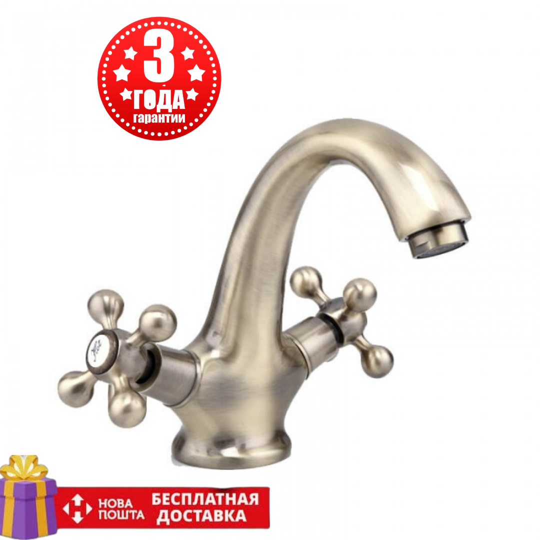

Смеситель для умывальника Frap F1019-4, Бронза