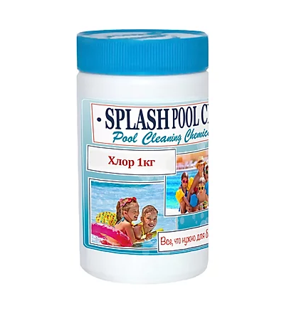 

Хлор SPLASH длительный для дезинфекции воды в бассейне в табл. 200г. 1кг.