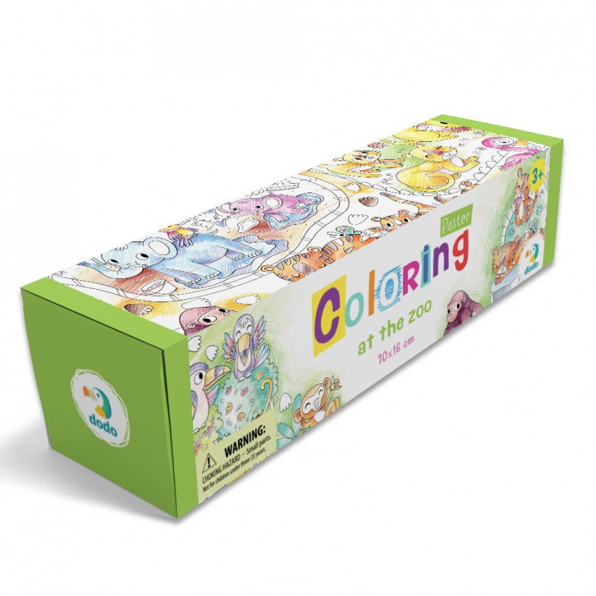 

Раскраска "Зоопарк" DoDo 300327 размер 70х16 см