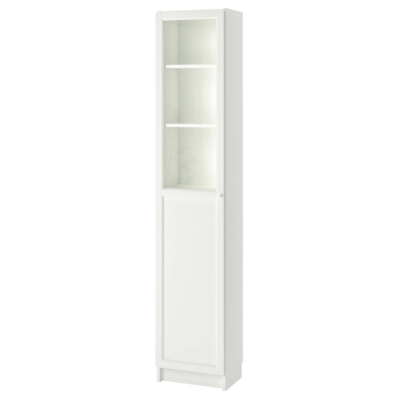 

IKEA BILLY/OXBERG Книжный шкаф с дверями, белый, стекло (392.874.21)