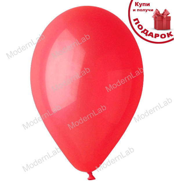 

Воздушные шарики 100 шт, Италия, размер - 30 см, цвет - красный (пастель)