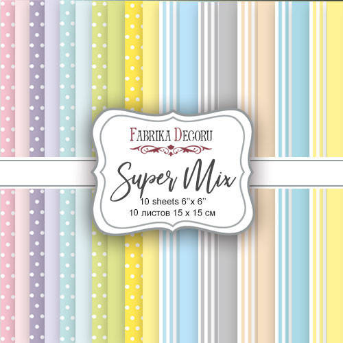 

НАБОР СКРАПБУМАГИ "SUPER MIX", 15X15СМ, ФАБРИКА ДЕКОРУ
