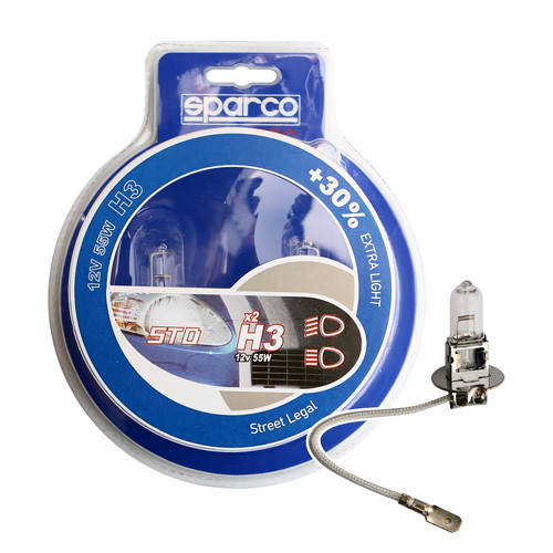 

Лампа галогенная SPARCO H3 12V 55W +30% 2шт 168660