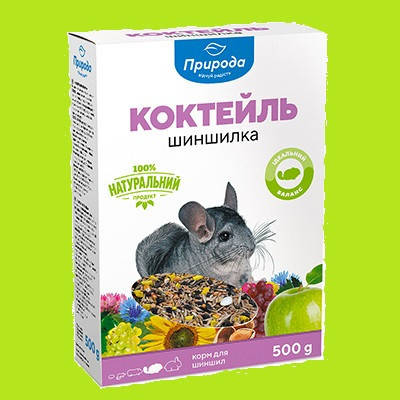 

Корм для шиншилл Коктейль ТМ ПРИРОДА 500г PR740047