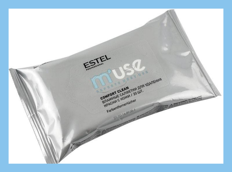 

Салфетки влажные для удаления краски с кожи Estel M'use 20шт.