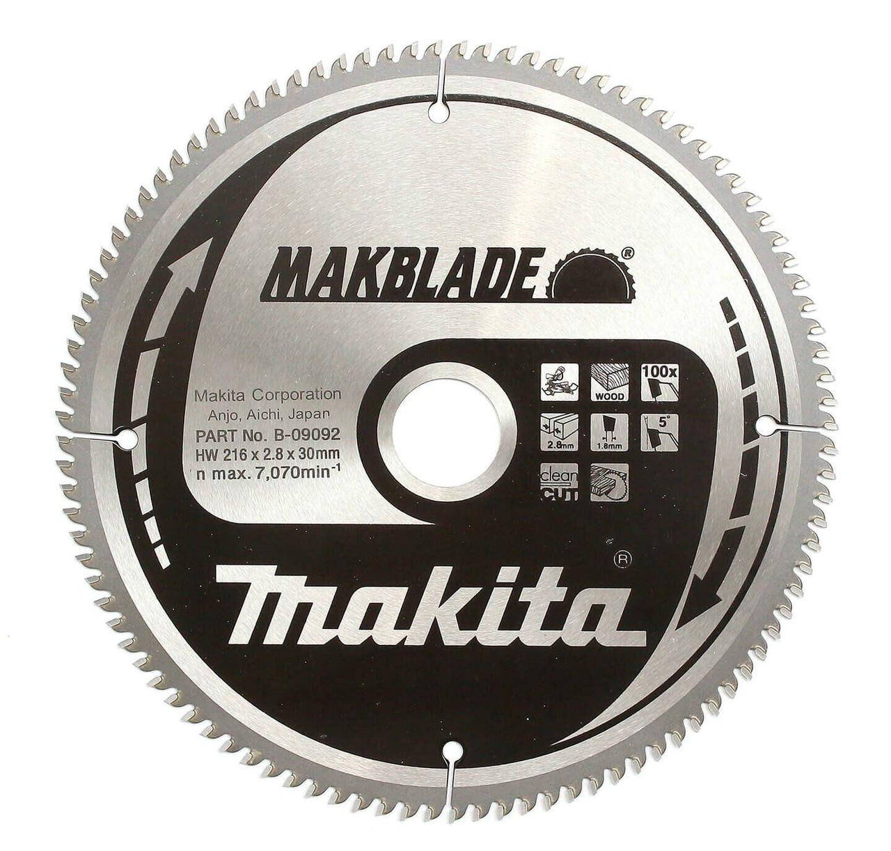 

Пильный диск по дереву Makita MAKBlade 216х30 100Т (B-09092)