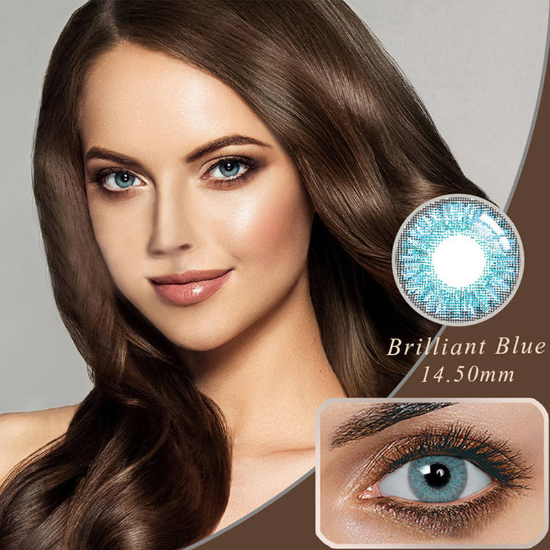

Цветные линзы для глаз Brilliant Blue + контейнер для хранения в подарок