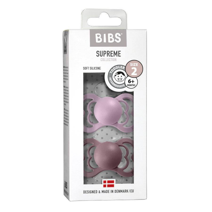 

Пустушка Bibs Supreme Heather+Lilac Silicone 6-36 міс. 2 шт., Синий