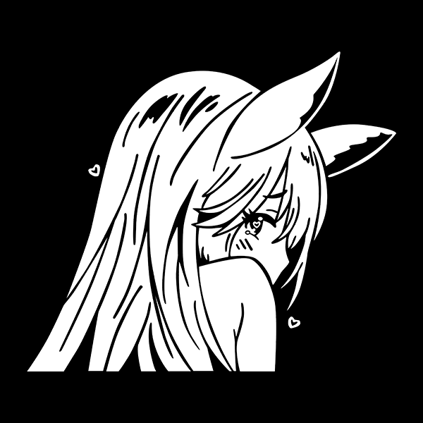 

Anime girl №2 Всі кольори наклейка на авто вологостійка