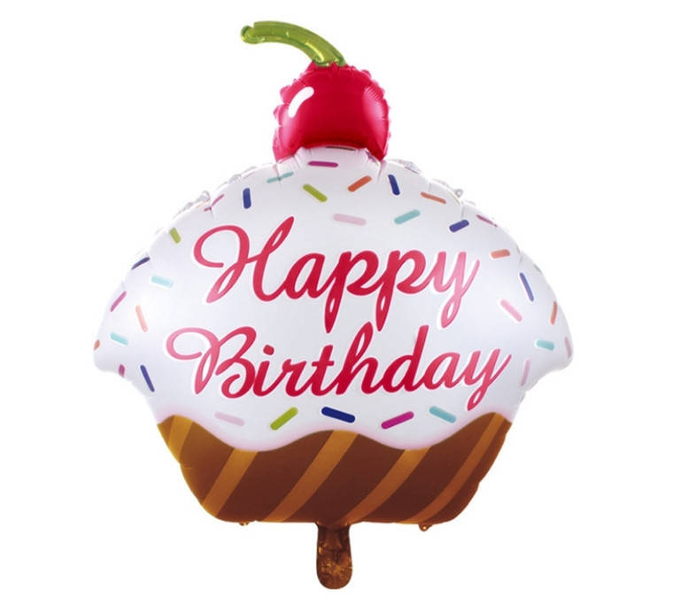 

Шар фигурный фольгированный Кексик Happy birthday 68х89 см