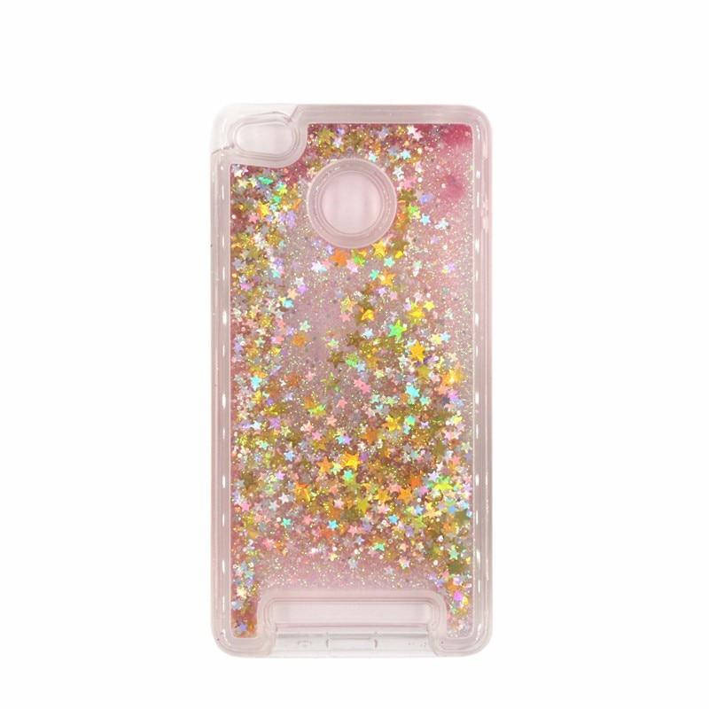 

Чехол Glitter для Xiaomi Redmi 3s / 3 Pro Бампер Жидкий блеск звезды розовый