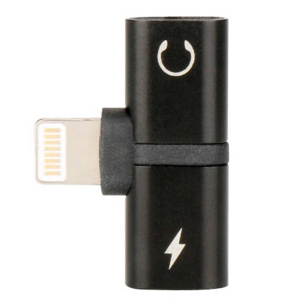 

Переходник разветвитель на 2 Lightning порта (наушники и зарядка) для iPhone Alitek Metal Black