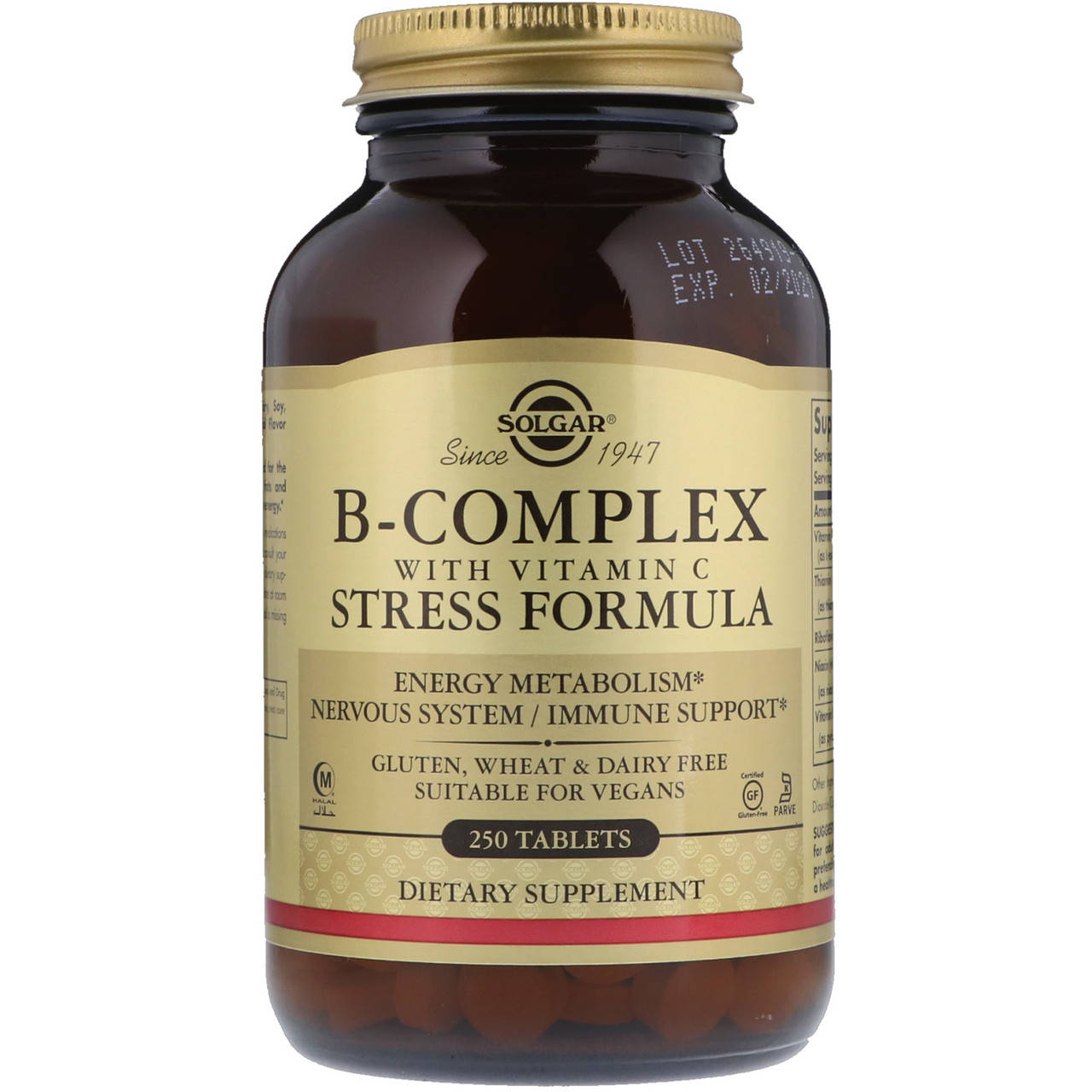 

Комплекс витаминов B+C (B-Complex with vitamin C Stress Formula) 250 таблеток