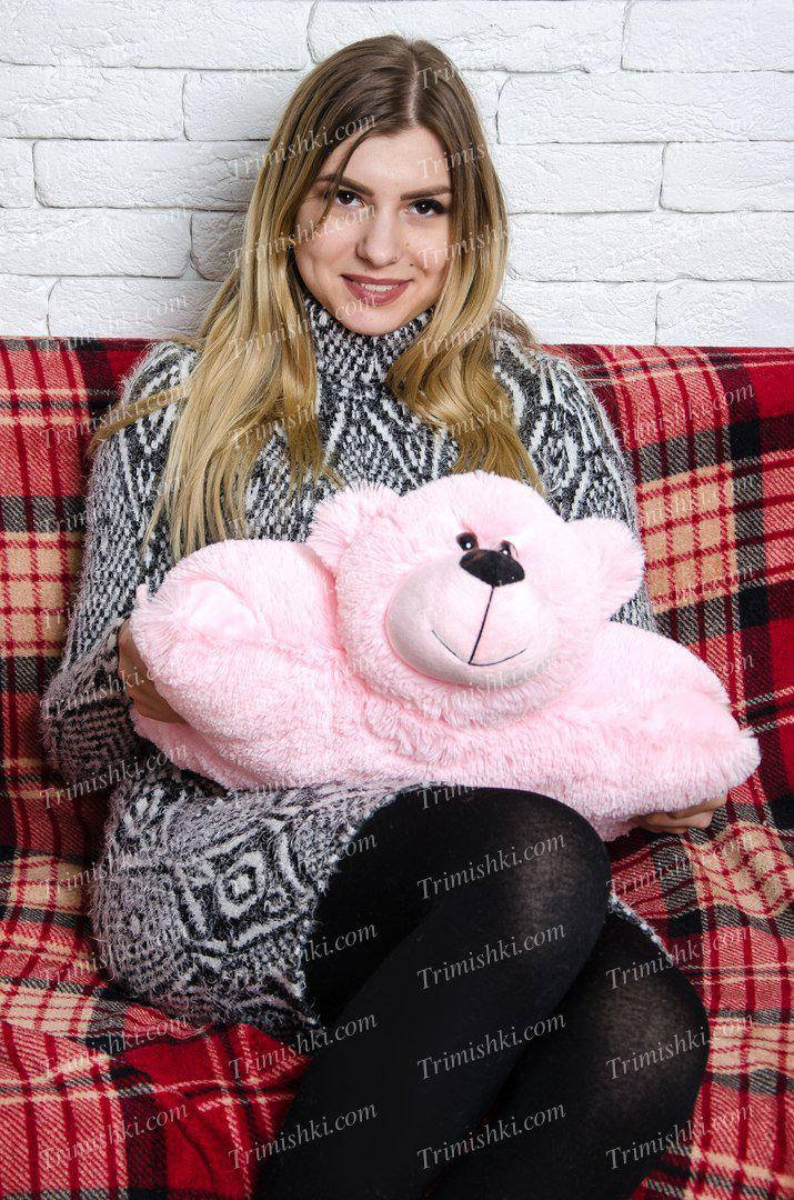 

Игрушка подушка трансформер Мишка 43 см розовый