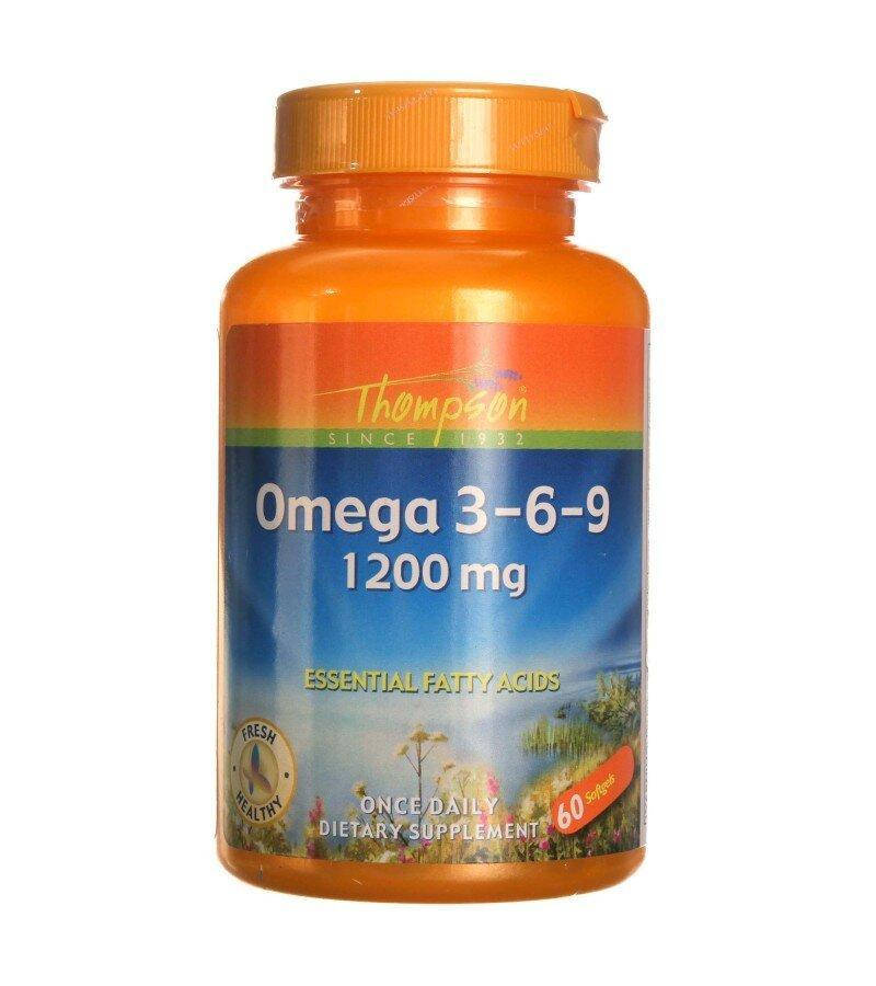 

Омега 3-6-9, Omega 3-6-9, Thompson, 1200 мг, 60 капсул (THO-19321)