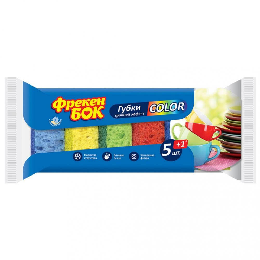 

Губки кухонні COLOR 5+1 шт ТМ Фрекенбок