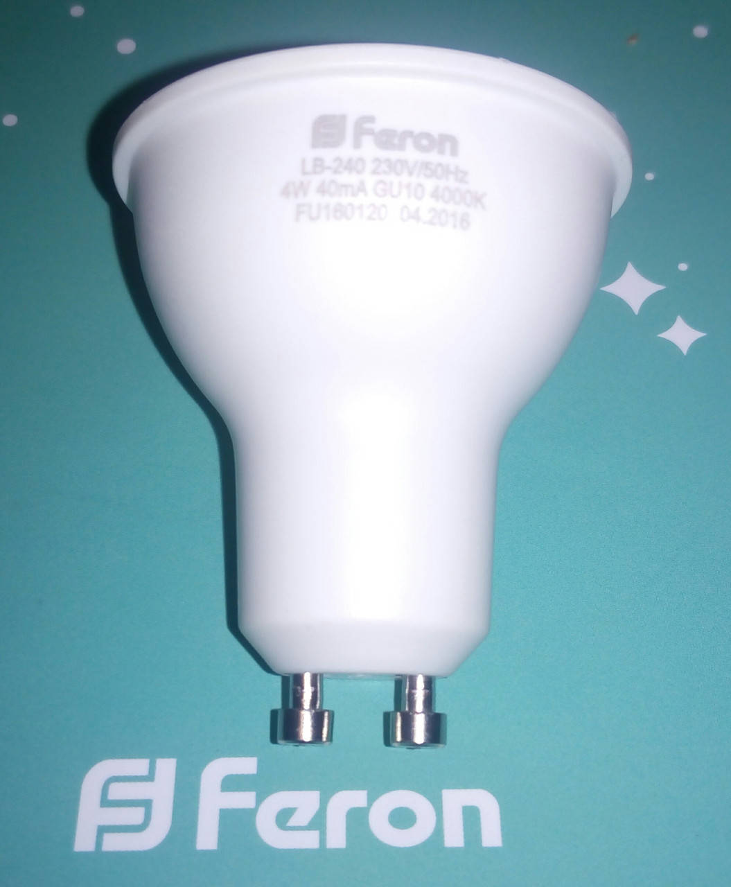 

Лампа светодиодная типа GU-10 Feron LB-240 4W 4000K