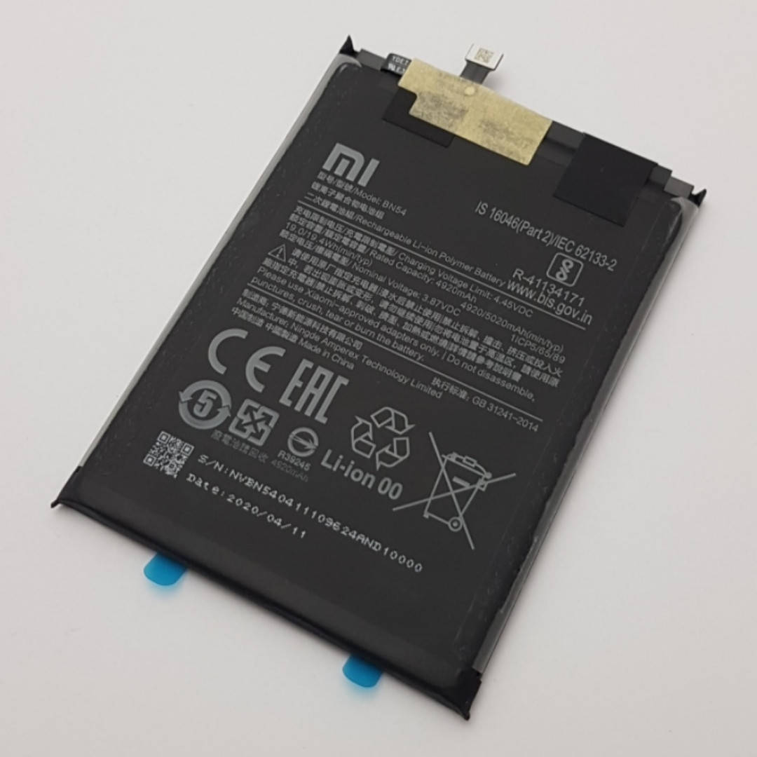 

Батарея BN54 Xiaomi Redmi Note 9, Redmi 9, Redmi 10X Сервисный оригинал новая