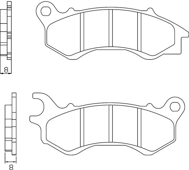 

Тормозные колодки для мотоциклов Honda Nsc, Honda Pcx, Honda Svc FT 3130